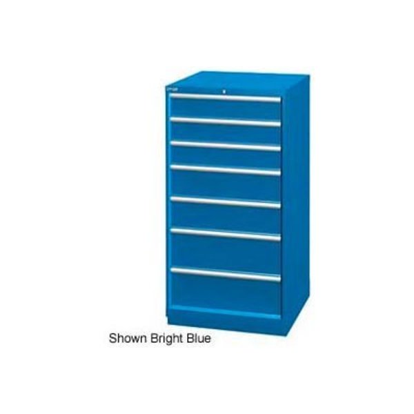 Lista International Lista 28-1/4"W Cabinet, 7 Drawer, 62 Compart - Bright Blue, Keyed Alike XSSC1350-0702BBKA